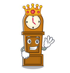 King Grandfather Clock Mascot Cartoon