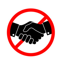 No Handshake Icon Dealing Red Forbidden Sign