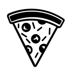 Pizza Black Icon On White Background