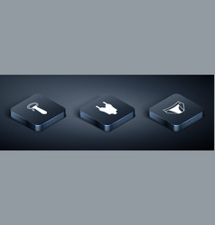 Set Isometric Tie Men Underpants And Swimsuit Icon