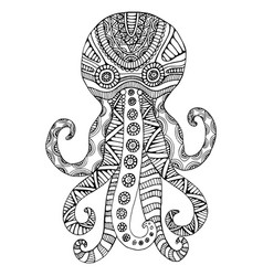 Outlined octopus Royalty Free Vector Image - VectorStock