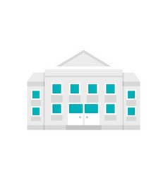 Courthouse Building Icon Flat Style