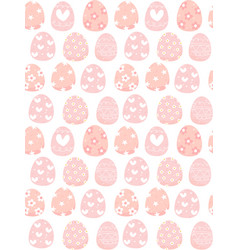 Cute Pink Pastel Easter Eggs Pattern Seamless