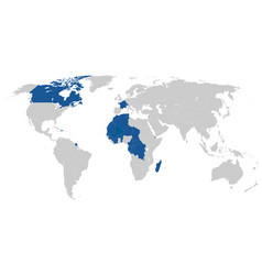 French Language Speaking Countries On Map Of The