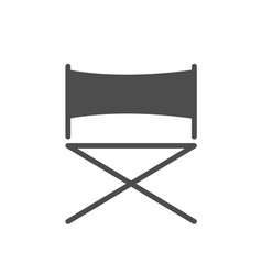 Director Chair Silhouette Icon Isolated