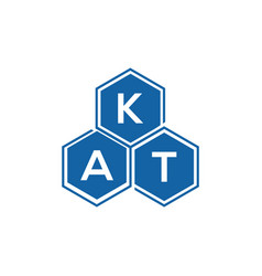 Kat Letter Logo Design On White Backgroundkat