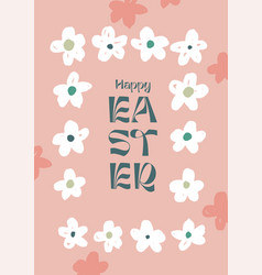 Pink Easter Holiday Card