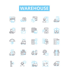 Warehouse Line Icons Set