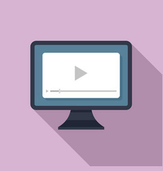 Internship Video Icon Flat Style