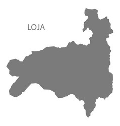 Loja Ecuador Map Grey