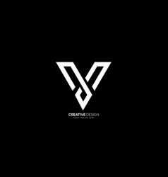 V S Letter Line Art Modern Logo