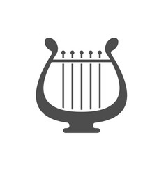 Harp Silhouette Icon Isolated