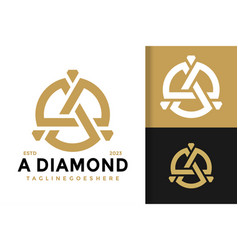 Letter A Diamond Jewelry Logo Icon