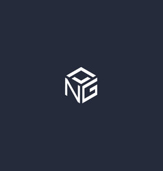 Ng Initial Hexagon Logo Design