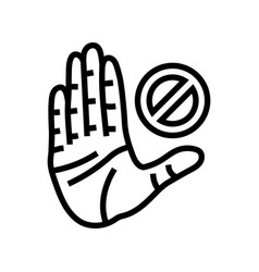 No Hand Line Icon