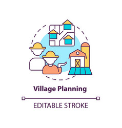 Village Planning Concept Icon