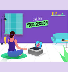 Online Yoga Session Concept Based Poster Design