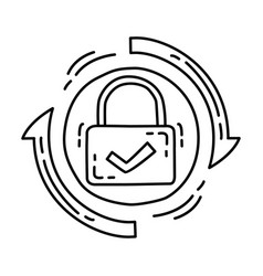 Update And Security Icon Doodle Hand Drawn