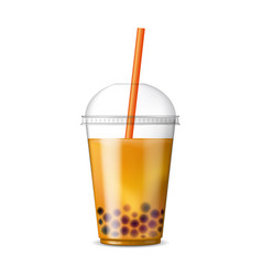 Bubble Tea Asian Drink With Tapioca Jelly Balls