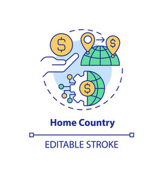 Customizable Home Country Icon Fdi Concept