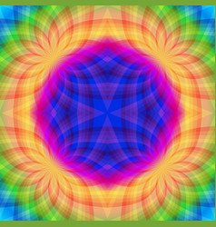 Spring Poster With Colorful Rainbow Mandala