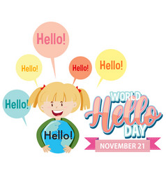 World Hello Day Banner Design