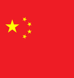 Flat Design Flag Of Peoples Republic China