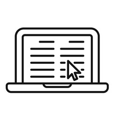 Laptop Interaction Icon Outline Business