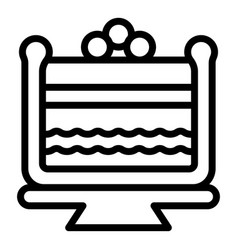 Meal Cake Icon Outline Pie Cream