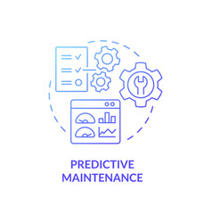 Predictive Maintenance Blue Gradient Concept Icon