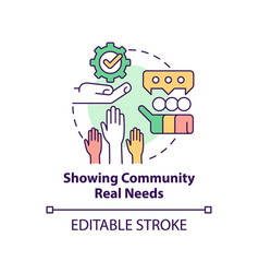 Showing Community Real Needs Concept Icon