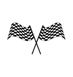 Two Checkered Race Flag Isolated On White