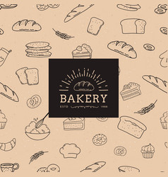 Bakery Background Boulangerie Goods Doodle