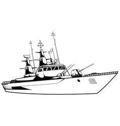 Battleship Line Art