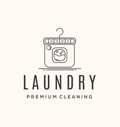 Laundry Wash Line Art Logo Minimalist