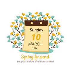 March 2024 Calendar For Spring Forward Poster