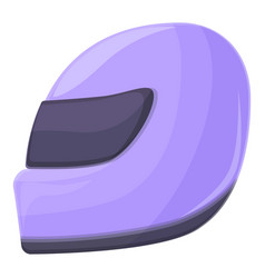 Purple Bike Helmet Icon Cartoon Motorcycle