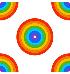 Rainbow Seamless Background Simple Rainbow Round