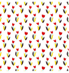 Seamless Background Of Tulip Flowers