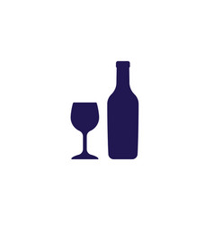 Wine Bottle And Glass Icon