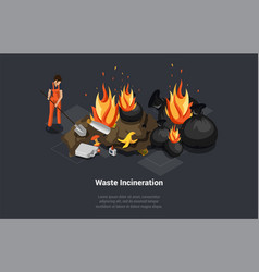 Concept Of Waste Incineration Process Male