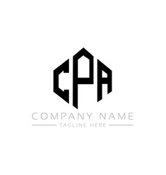 Cpa Letter Logo Design With Polygon Shape