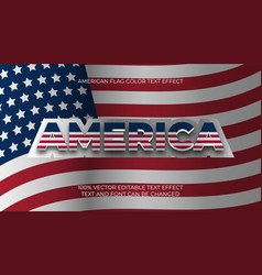 Editable American Flag Color Text Effect