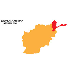 Badakhshan State And Regions Map Highlighted