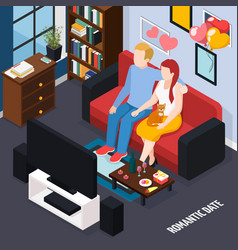 Romantic Date Dinner Isometric