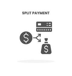 Credit Card Split Payment Glyph Icon