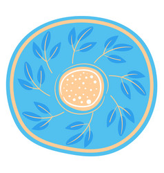 Hand Drawn Round Plate Top View Dish Icon