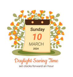 March 2024 Daylight Saving Time Begins Concept