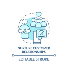 Nurture Customer Relationships Turquoise Concept