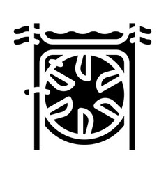 Submarine Tidal Power Plant Glyph Icon